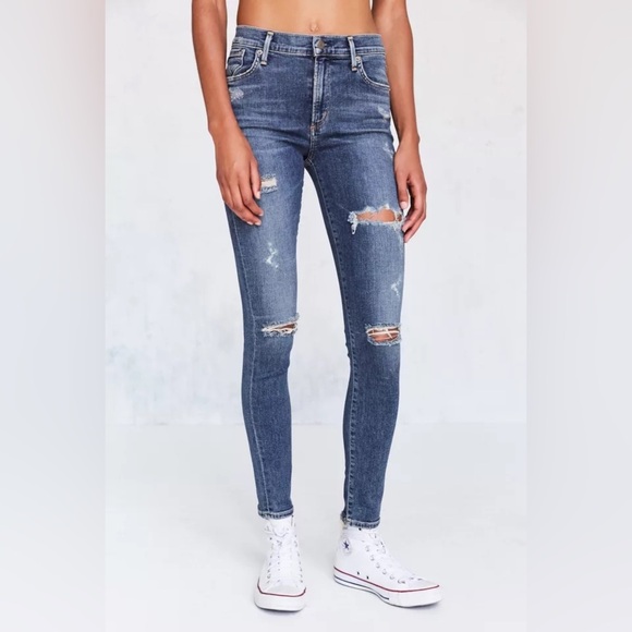 AGOLDE Sophie High-Rise Distressed Skinny Jean - Kansas City - Picture 1 of 11